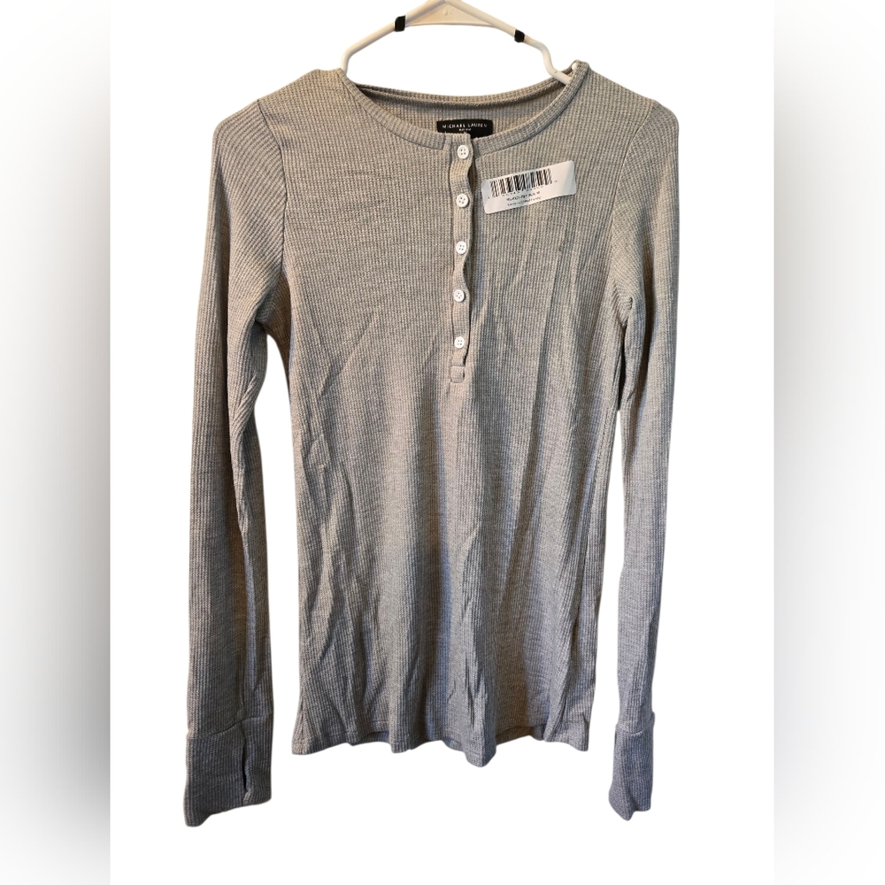 Michael Lauren Henley Long Sleeve Top - Picture 2 of 9
